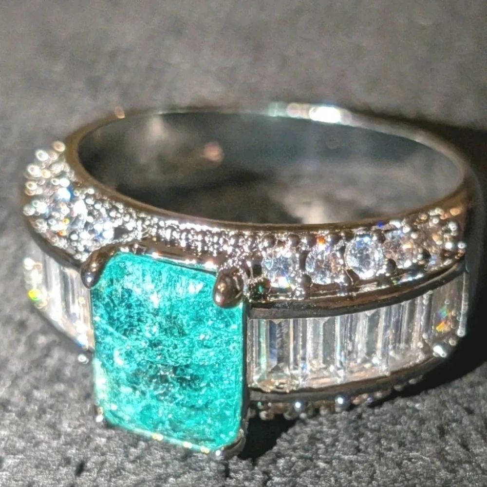 5 Ct Unisex Lab Created Diamond Sterling Silver 925 Ring For Male Or Female Sz 9